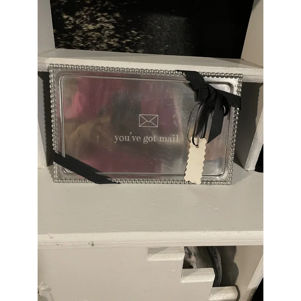 New MudPie You've Got Mail Trinket Tray‎ Aluminum